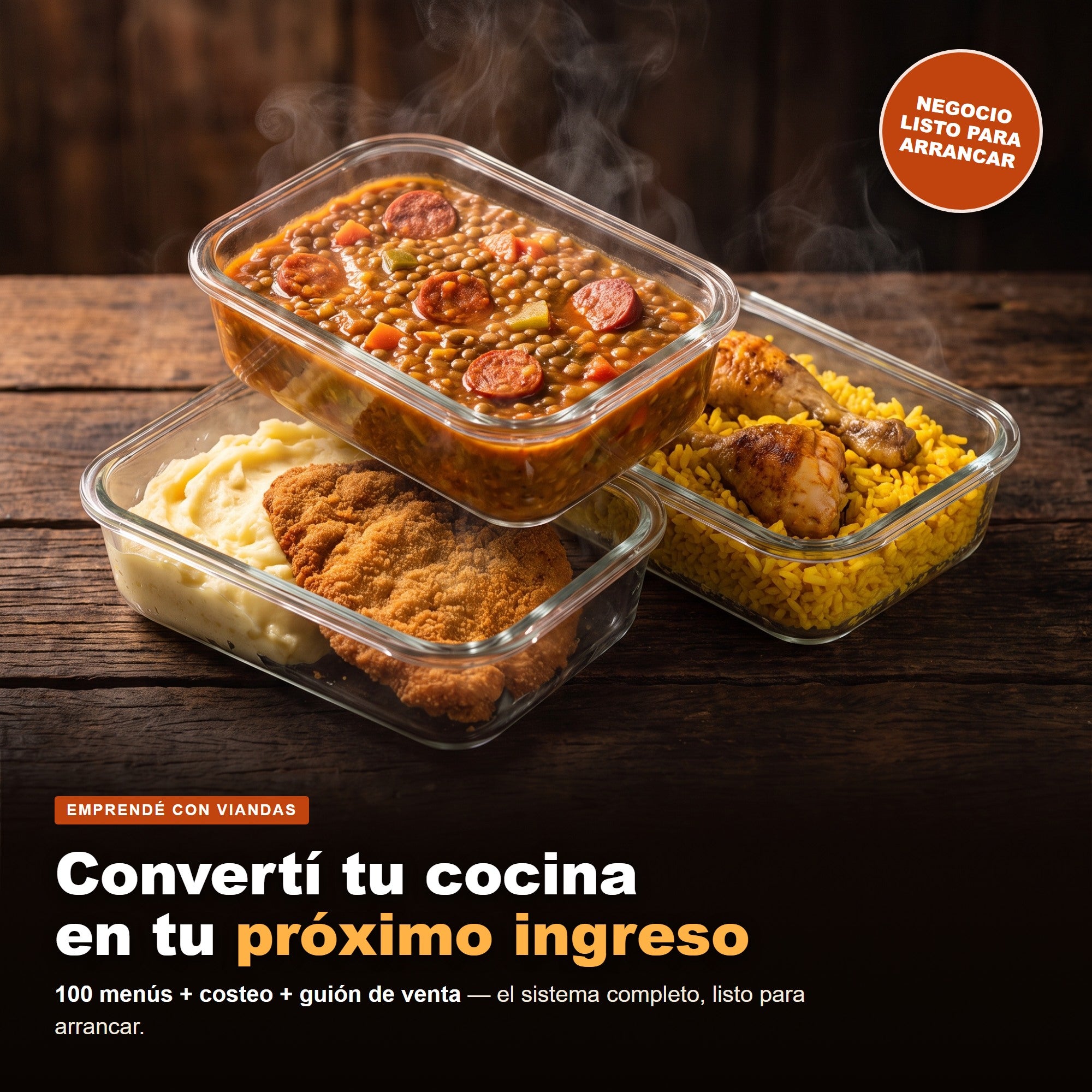 Emprende con Viandas + 2 BONOS y Ganá mas de $800.000 al mes